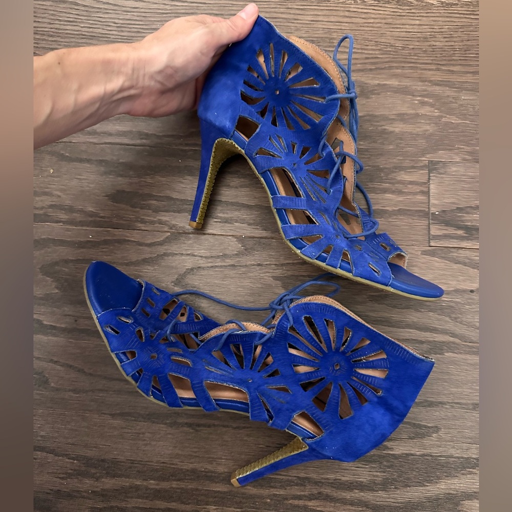 JOIE size 40 US 10 Blue Suede Women's Heels
